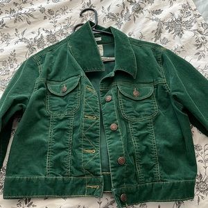 Old Navy blue jeans brand cropped jacket